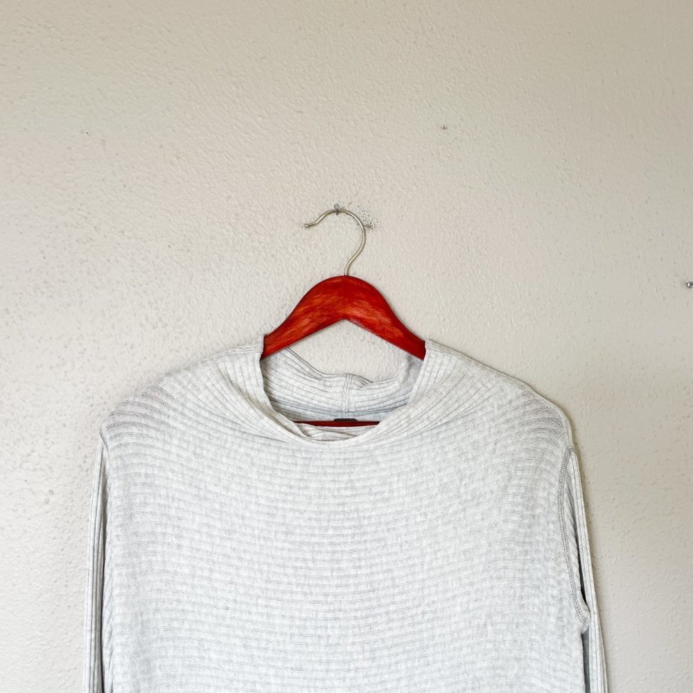 We The Free Grey Ribbed Lover Split Back Tunic - Picture 2 of 9
